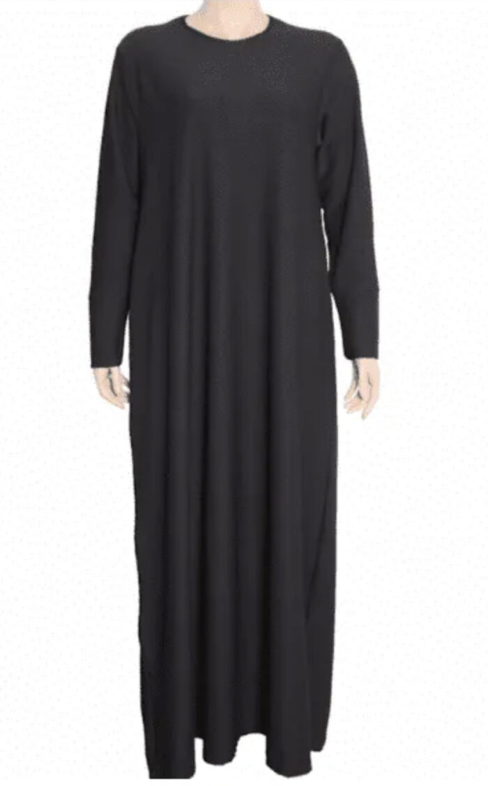 Stretchy Plain black Abaya