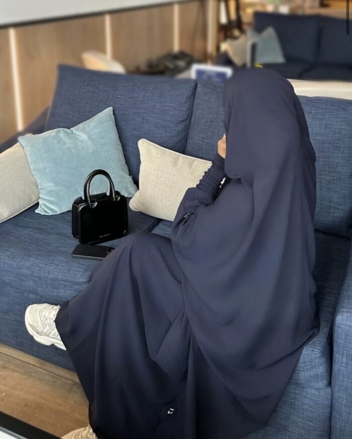 One Piece Jilbab with Elasticated Sleeves - Image 5