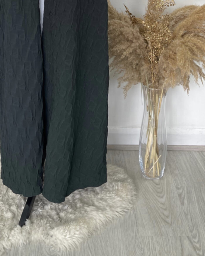 Forest Green Uniquely Textured Abaya - Image 3
